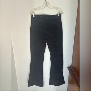 American Eagle black super hi rise flare black corduroy pants size 10L